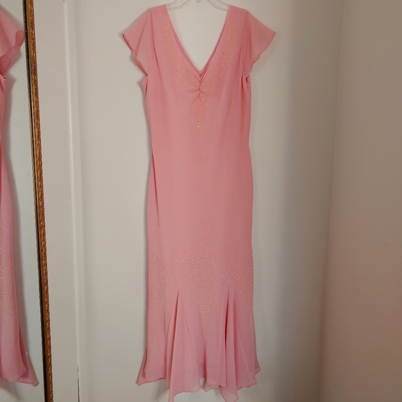 Rory vintage Y2k pink mesh floral maxi dress. Size 2XL - Picture 1 of 15